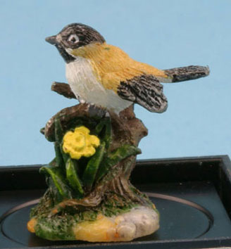 JKMJC03 - Black Capped (Hand Painted Bird Figure)
