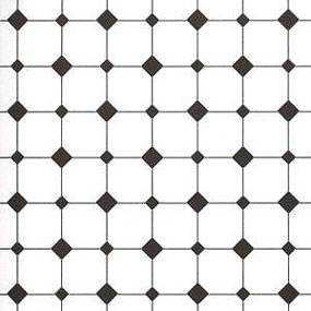 JM11 - Floor paper, 3pc: Diamond Tiles, Black &amp; White