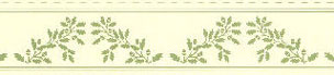 JM27B - Border, 3pc: Acorns, Green On Cream