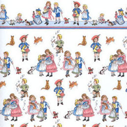 JM51 - Wallpaper, 3pc: Children, On White