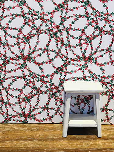 KCMFL12 - Wallpaper, 3pc: Vines with Red Flowers