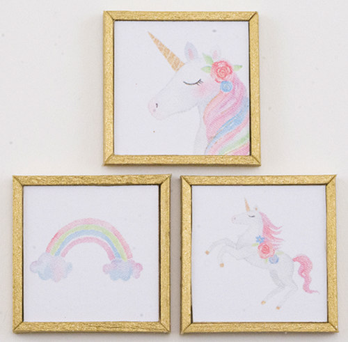 KCMKF32 - Unicorn Mini Picture Set, 3 Pieces