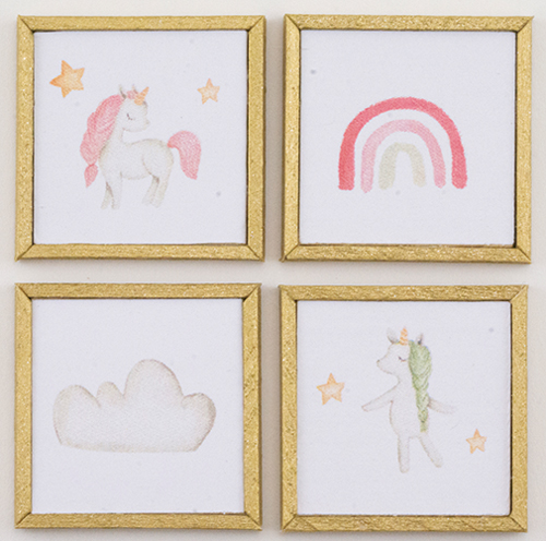 KCMKF37 - Unicorn Picture Set, 4 Pieces