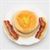 LA118 - Pancakes with Butter, Syrup and Bacon on Plate