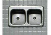 MBDKS24C - Double Kitchen Sink, Clear, 1:24 Scale