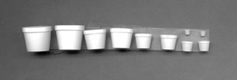 MBPOTS - Flower Pots - White Plastic 9Pc