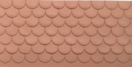 MBRTI2 - Pattern Sheet Pan Tile Roofing, Red, 7X24 Inch , 1:24