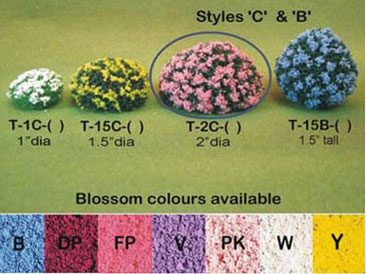 MBT2CDP - Blossom Bush 2 Inch Round Dp Purple 2Pc