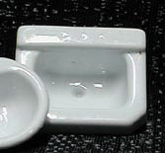MBWSS12W - Wall Sink/Wash Stand, White, 1:12 Scale