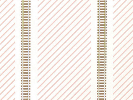 MG133D24 - Wallpaper, 3pc: Choo Choo Tracks, Red