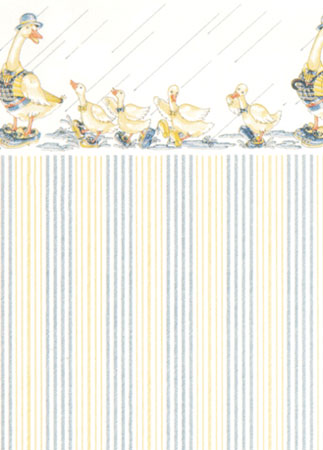 MG153D2 - Wallpaper, 3pc: Dapper Ducks, White