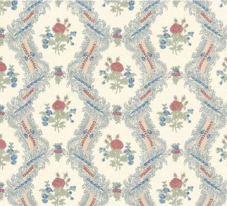 MG156D2 - Wallpaper, 3pc: Ogee Lace, Cream (Rose)