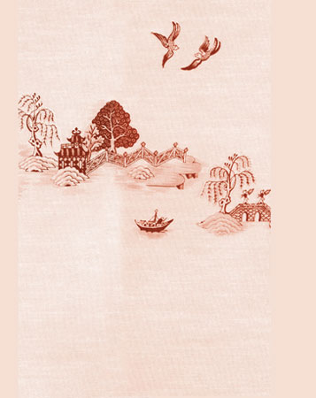 MG191D23 - Wallpaper, 3pc: China Grove Mural Burgundy