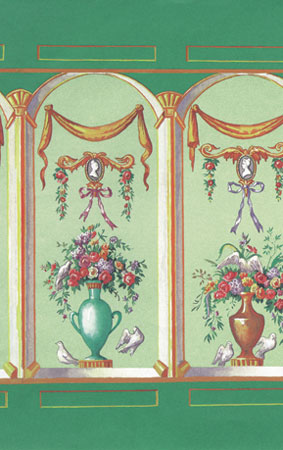 MG193D2 - Wallpaper, 3pc: French Bouquet Celery