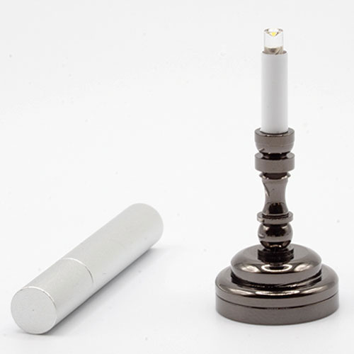 MH51045BK - LED Battery Candlestick Table Lamp with Wand, Dark Pewter, CR1632 Battery Included, 3 Volt