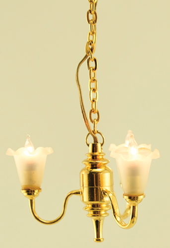 MH734 - Discontinued: Chandelier, 3-Light FrostedTulip