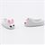 MUL3487 - Bunny Slippers, White with Pink