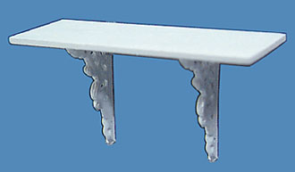 MUL4313 - Discontinued: White Shelf with Brackets