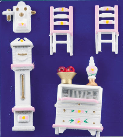 MUL5409A - Discontinued: 1/4In Den Set, Hand Painted White