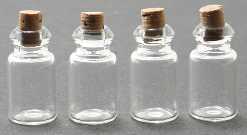 MUL5554 - Discontinued: Glass Bottle with Cork 4Pcs