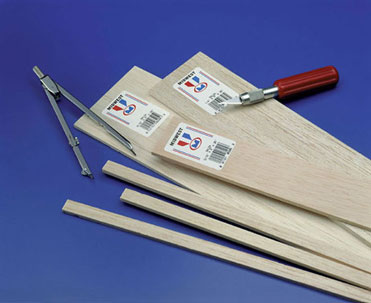 MW6039 - 3/32 Inch Balsa Strips: 3/32 X 1/2 X 36, 15/Pk