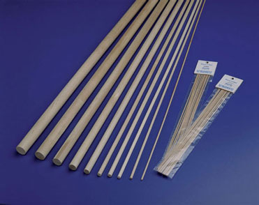 MW7905 - Birch Hardwood Dowels: 3/16 IN Dia X 36 IN ,36Pk