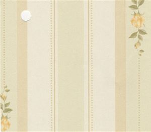 NC10413 - Prepasted Wallpaper, 3 Pieces: Yellow Rose Stripe