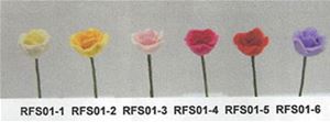 NCRFS01-5 - Sm.Rose Stems-Red/Set Of 12