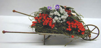 NCRP1230 - Wheelbarrowith Flowers 5 X 2 3/4