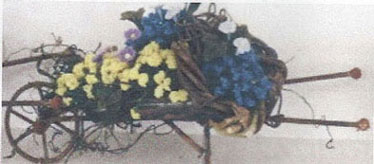 NCRP1234 - Wheelbarrowith Flowers 5 X 2 3/4