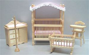 NCTLF201 - Oak Canopy Crib Nursery, 5Pc