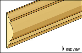 NE952 - Cra-8 Chair Rail, 1/4 Inch