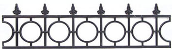 NWC110 - Widows Walk Fence 1-3/4 In Black Plastic, 2Pc