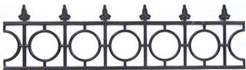 NWC111 - Widows Walk Fence 1-3/4 In Black Plastic,144Pc