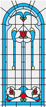 SLIM02 - Sim. Stained Glass Fits Cla75042/Hw5042