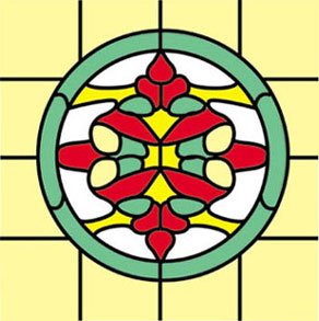 SLIM14 - Sim. Stained Glass Fits Cla75052/Hw5052