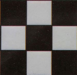 WM24014 - Tile: Black &amp; White Square, 1/24, 1 Piece