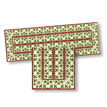 WM34176 - Mosaic Floor Tile Borders, 1 Piece