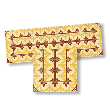 WM34177 - Mosaic Floor Tile Borders, 1 Piece
