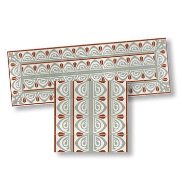 WM34179 - Mosaic Floor Tile Borders, 1 Piece