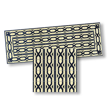 WM34181 - Mosaic Floor Tile Borders, 1 Piece