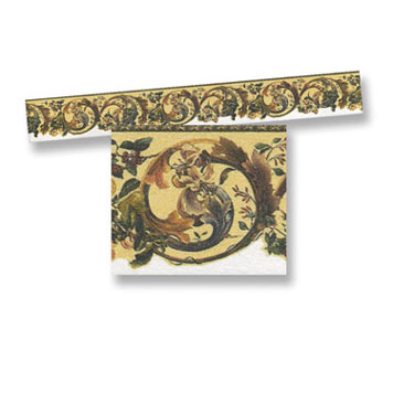 WM34593 - Floral Wallpaper Border, 1 Piece