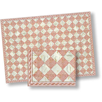 WM34736 - Faux Marble Tile/Rose, 1 Piece