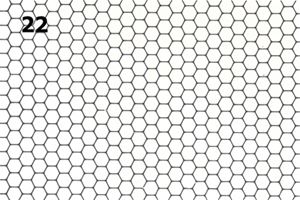 WN22 - Tile Floor: White Hexagon, 3/16 Inch, 9 X 12