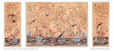JMS48 - Wallpaper, 3pc: 1/2 Scale Chinoiserie Panels